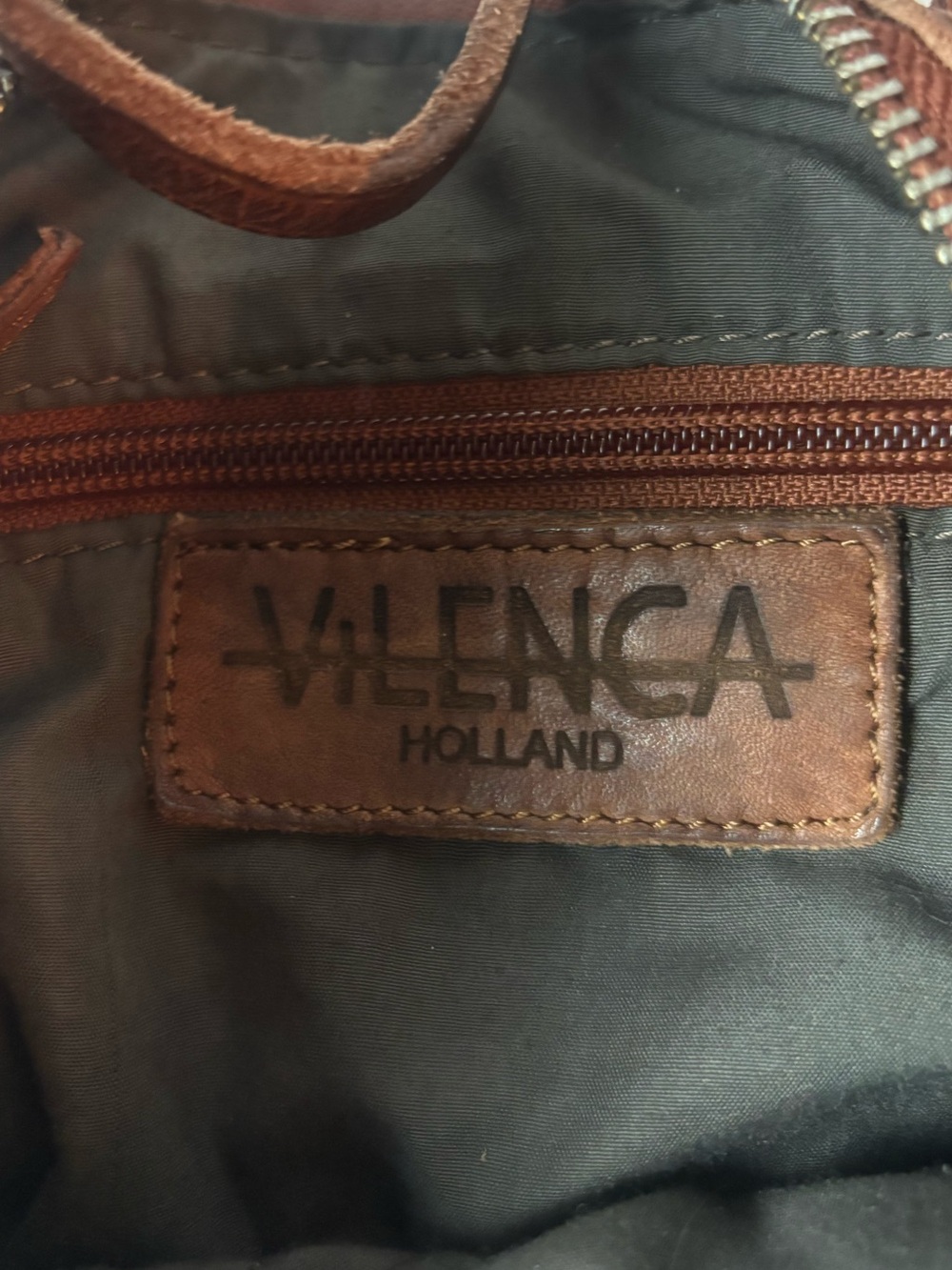 Vilenca Holland Woven Leather Convertible Backpack Shoulder Hobo Bag Brown - Picture 4 of 6